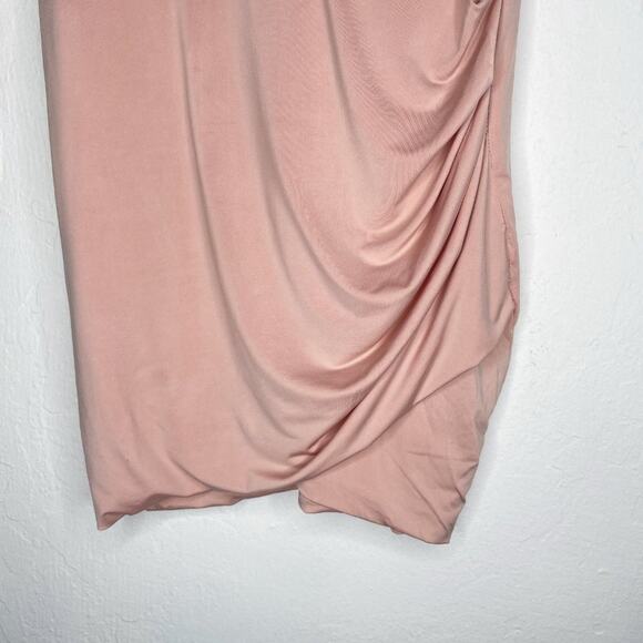 NWOT Lovers and Friends Love Happy Mauve Low Cut Surplice Ruched Mini Dress XS - Picture 10 of 13